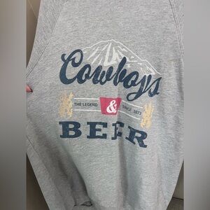 Gray Cowboys & Beer Sweatshirt